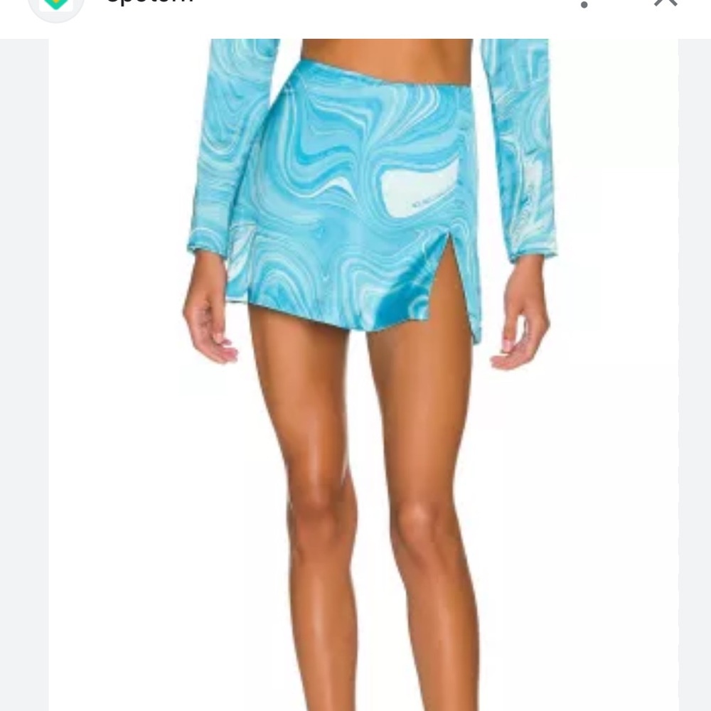 Amanda Uprichard Teal Swirl Laurie Skort